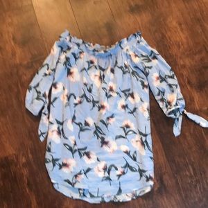 Pinkblush Maternity light blue floral top